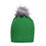 MB7120 Fine Crocheted Beanie - fern-green/silver - one size