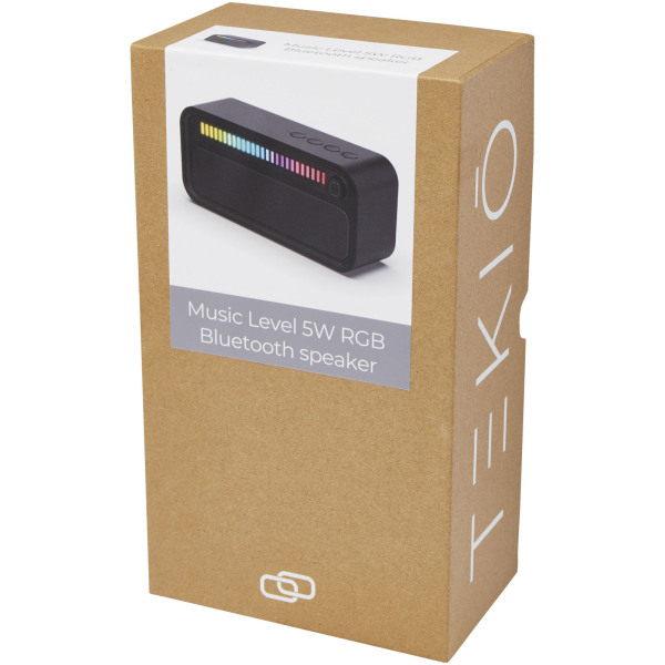 Music Level Bluetooth® speaker van 5 W met RGB sfeerlicht - Zwart