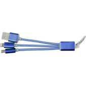 Aluminium kabel set kobaltblauw