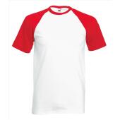 Valueweight SS Baseball T, White/Red, 3XL, FOL