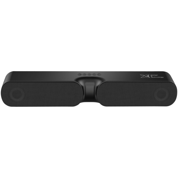 SCX.design S50 anti-bacteriële soundbar speaker 2x10W met oplichtende logo - Zwart/Wit