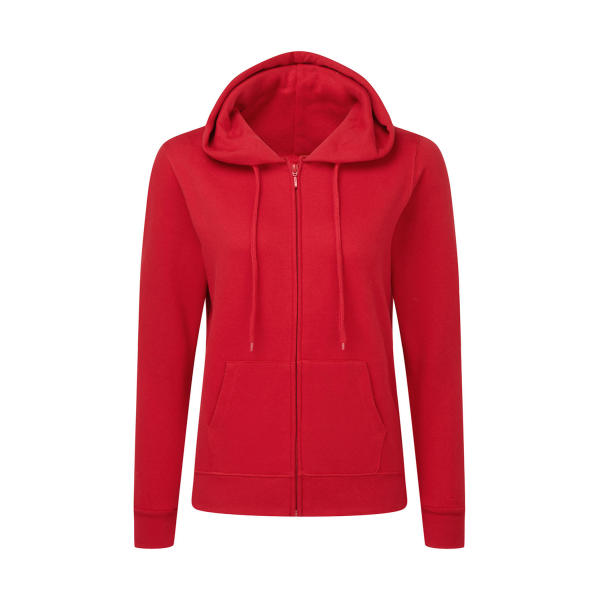 Hooded Full Zip Women - Red - XS