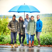 3XL fibreglas golf umbrella FARE®-Doorman - navy