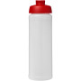 Baseline® Plus 750 ml sportfles met flipcapdeksel - Transparant/Rood