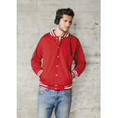 Campus Jacket - Fire Red/White - S