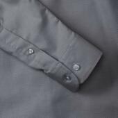 RUS Men LSL Clas. Oxford Shirt, Silver, L