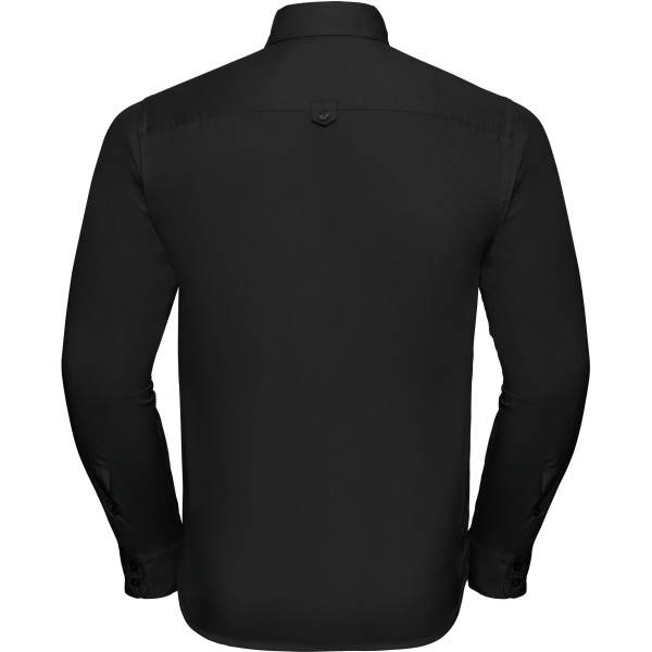 Men's Long Sleeve Classic Twill Shirt Black S
