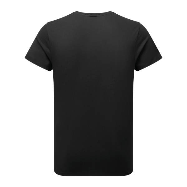 Ecologisch heren-T-shirt ‘Comis’ met knoopjeshals Black XS