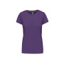 Dames t-shirt ronde hals korte mouwen Purple L