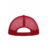 MB070 5 Panel Polyester Mesh Cap - red - one size