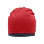 MB7131 Fleece Beanie - red/carbon - one size
