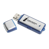 Aluminium 2 USB FlashDrive blauw