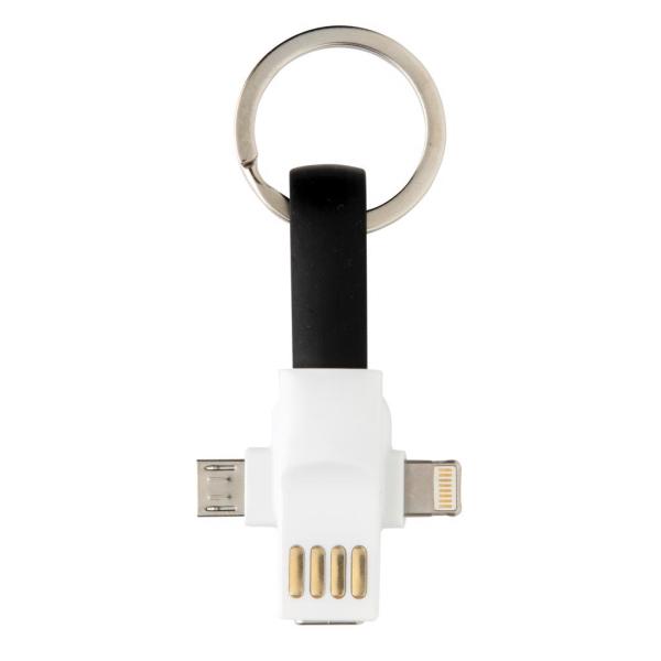 3-in-1 keychain cable, black