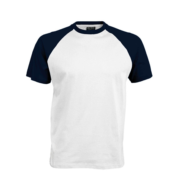 Baseball - Tweekleurig t-shirt White / Navy S