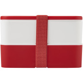 MIYO dubbellaagse lunchtrommel - Rood/Wit/Rood