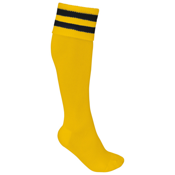 Sportsokken Met Contraststrepen Sporty Yellow / Black 47/50 EU