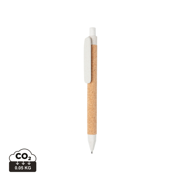 Write tarwestro en kurk pen, wit