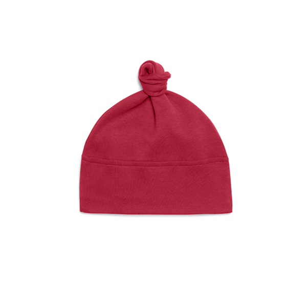 Baby 1 Knot Hat - Red - One Size