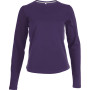 Dames T-shirt ronde hals lange mouwen Purple 3XL