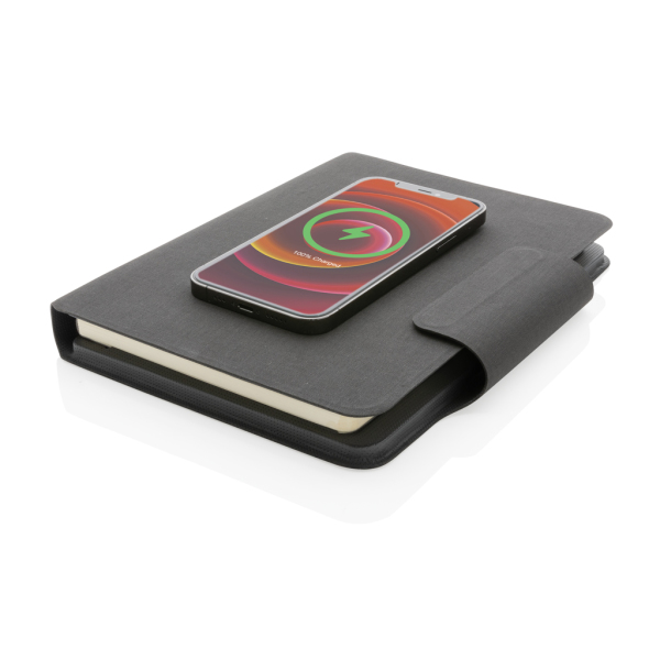 Artic Magnetic 10W wireless charging A5 notebook, black