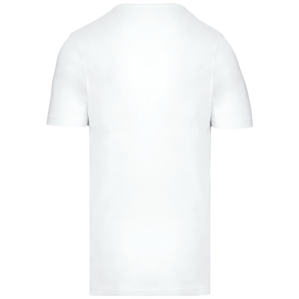 Bio T-shirt kraag met onafgewerkte rand korte mouwen White S