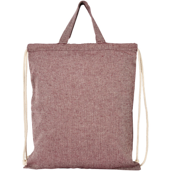 Pheebs 150 g/m² recycled drawstring backpack 6L - Heather maroon
