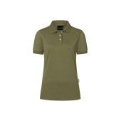PF 6 Ladies' Workwear Polo Shirt Modern-Flair, from Sustainable Material , 51% GRS Certified Recycled Polyester / 47% Conventional Cotton / 2% Conventional Elastane - moss green - 2XL