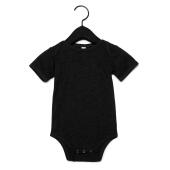 Bella Baby Tri-Blend Short Sleeve Bodysuit, Charcoal Black Tri-Blend, 12-18, Bella+Canvas