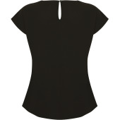 Ladies pleat front blouse Black XXL