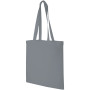 Madras 140 g/m² cotton tote bag 7L - Grey