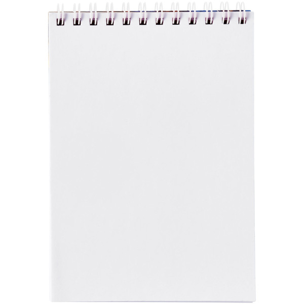 Desk-Mate® spiral A6 notebook - White - 50 pages