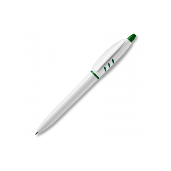 Ball pen S30 hardcolour - White / Dark Green