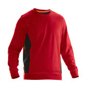 Jobman 5402 Roundneck sweatshirt rood/zwart xs