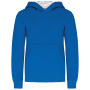 Kinder hooded sweater met gecontrasteerde capuchon Light Royal Blue / White 6/8 ans