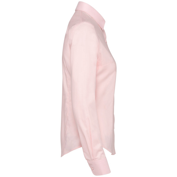 Dames oxford blouse lange mouwen Oxford Pale Pink 3XL