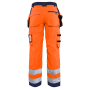 Dames High Vis werkbroek met gereedschapzakken