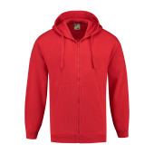 L&S Sweater Hooded Cardigan red L