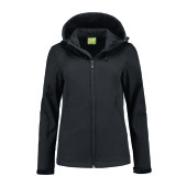 L&S Jacket Hooded Softshell for her dark grey L