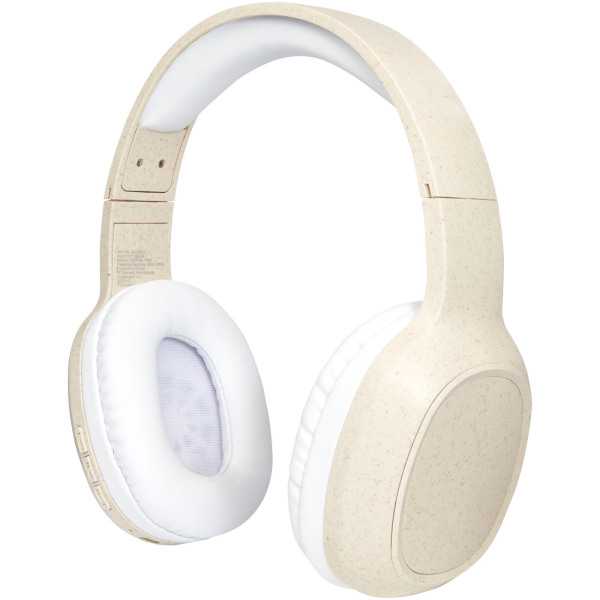 Riff wheat straw Bluetooth® headphones with microphone - Beige