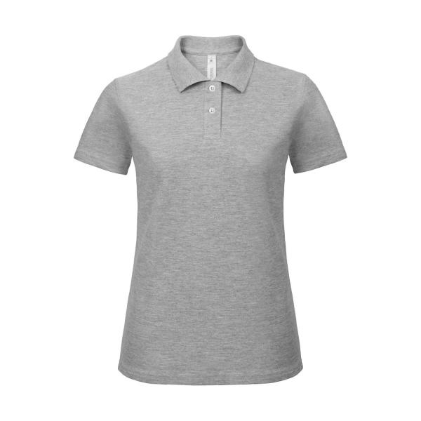 ID.001/women Piqué Polo Shirt - Heather Grey - XS