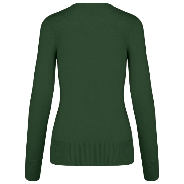 Dames pullover met v-hals Forest Green XS