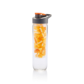 Waterfles met infuser, oranje