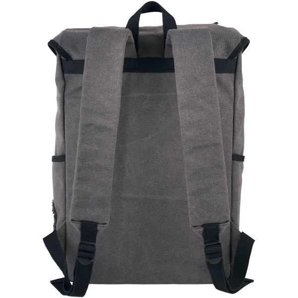 Hudson 15.6" laptop backpack 13L - Heather grey/Solid black