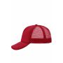 MB070 5 Panel Polyester Mesh Cap - red - one size