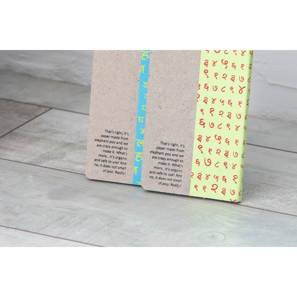 Notebooks small made from elephant poo- set of 2 pieces