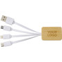 Bamboo charging cable white