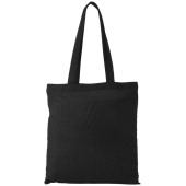 Carolina 100 g/m² cotton tote bag 7L - Solid black