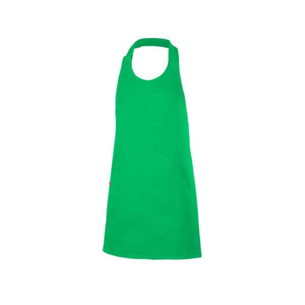 SHORT BUTTONED BIB APRON