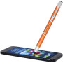 Moneta geanodiseerde aluminium stylus balpen - Oranje