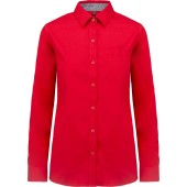Damesoverhemd met lange mouwen van katoen Nevada Red XL